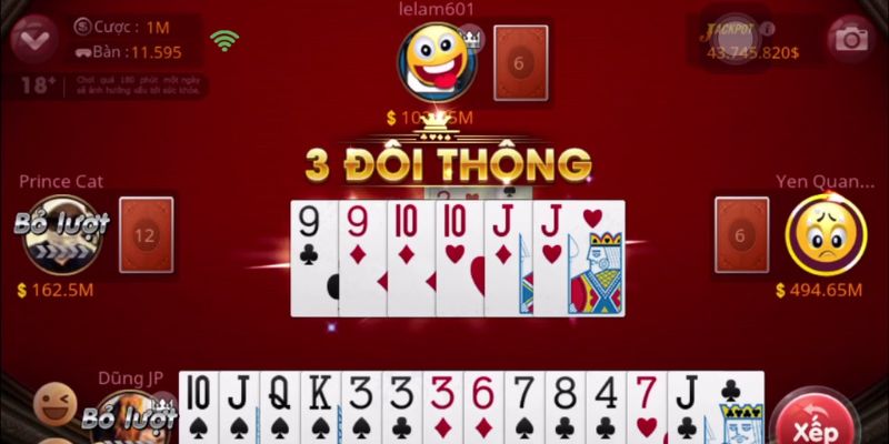 Thông tin về bộ bài và cách chia trong Tiến lên miền Nam Hubet